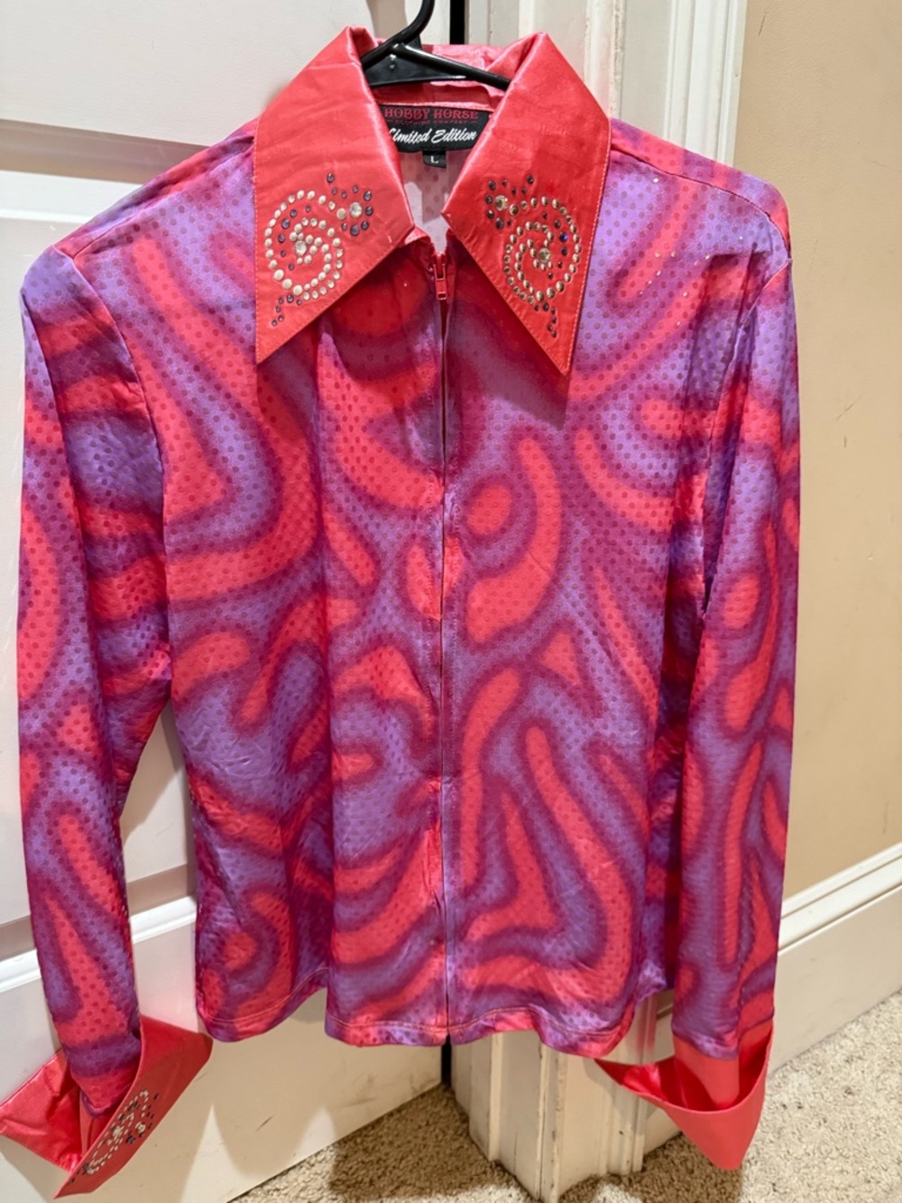 Limited Edition Women's Pink & Purple Zip Front Top